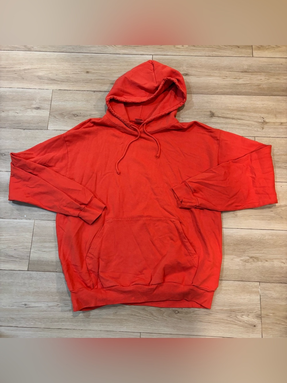 Everybody World Trash Hoodie Orange Red XL Hooded Heavyweight Casual Cotton Uni
